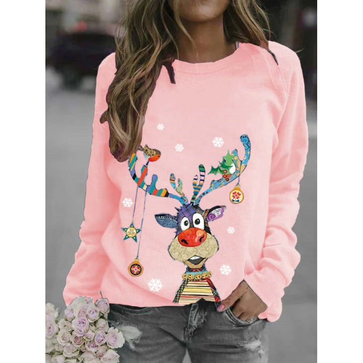 Cozy Reindeer Print Oversized Sweater | Women's Sweater 5