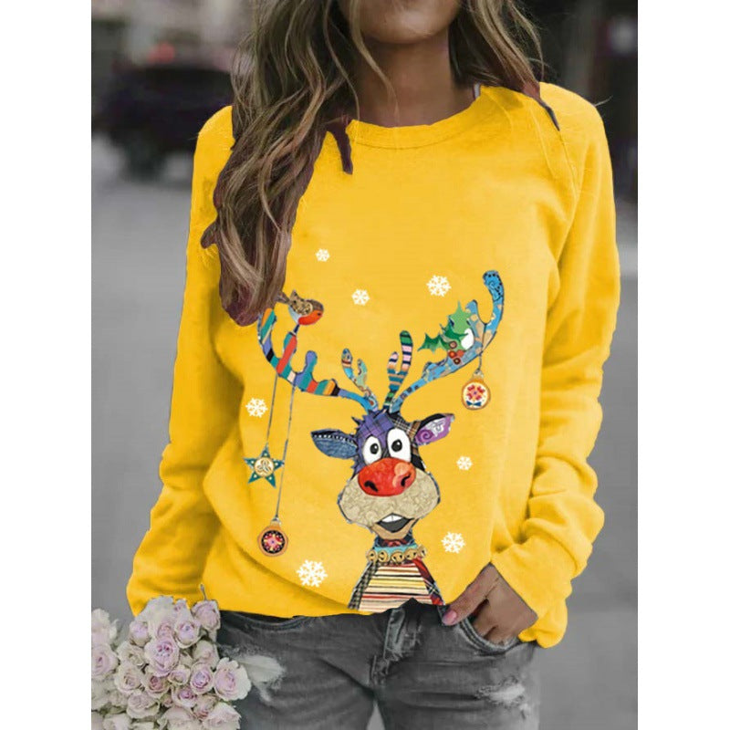 Cozy Reindeer Print Oversized Sweater | Women's Sweater 6