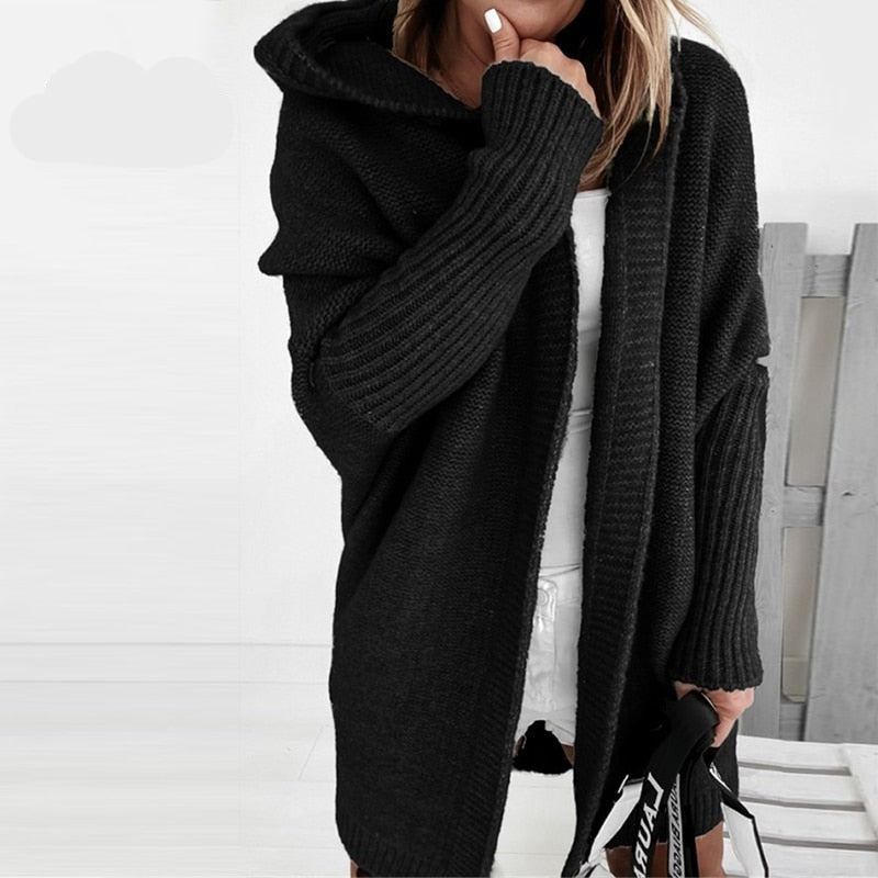 Cozy Women's Cardigan with Hood | Long Cardigan Sweater