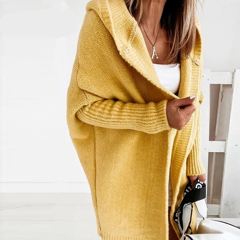 Cozy Women's Cardigan with Hood | Long Cardigan Sweater