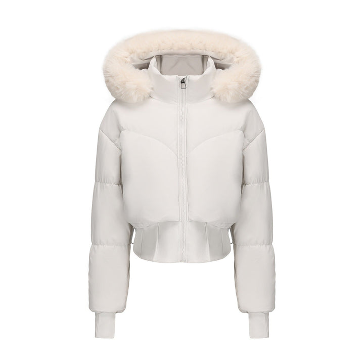 Cropped Down Jacket with Removable Hood | Women's Puffer Jacket 2