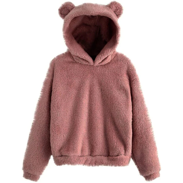 Cute Bear Ears Hoodie | Women's Fluffy Sweatshirt