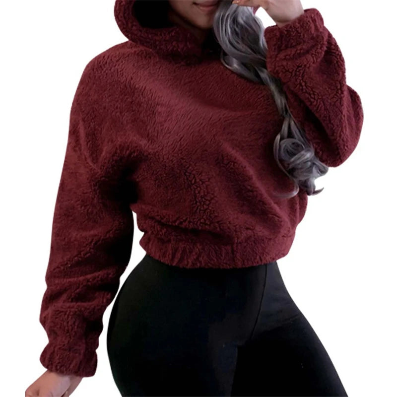 Cute Bear Ears Hoodie | Women's Fluffy Sweatshirt