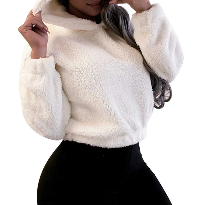 Cute Bear Ears Hoodie | Women's Fluffy Sweatshirt