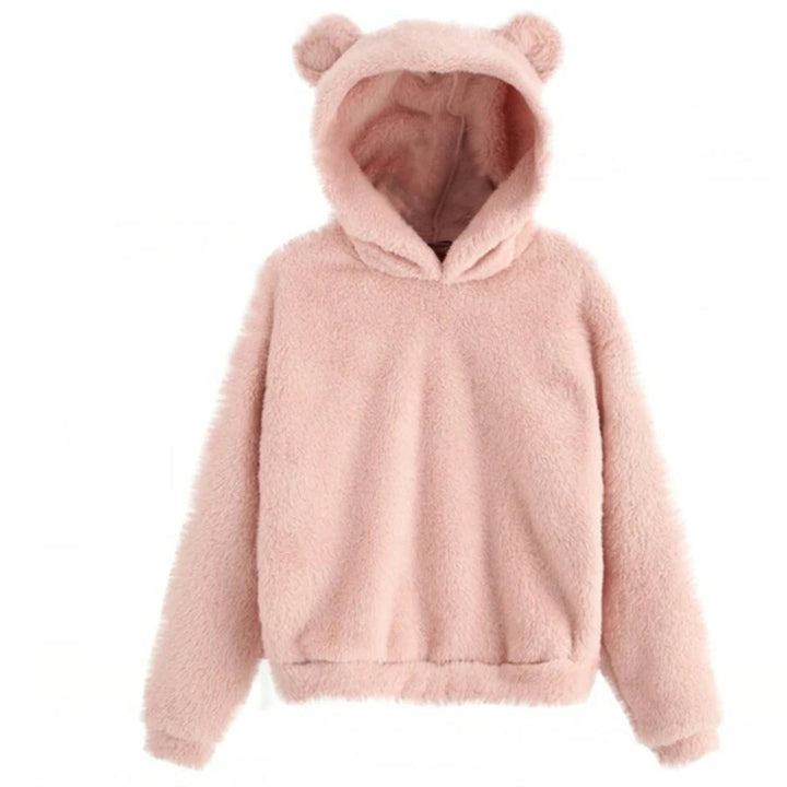 Cute Bear Ears Hoodie | Women's Fluffy Sweatshirt