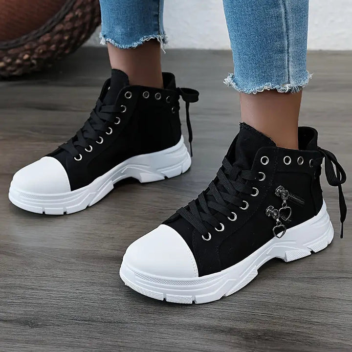 Denim High-Top Sneakers | Women's Sneakers