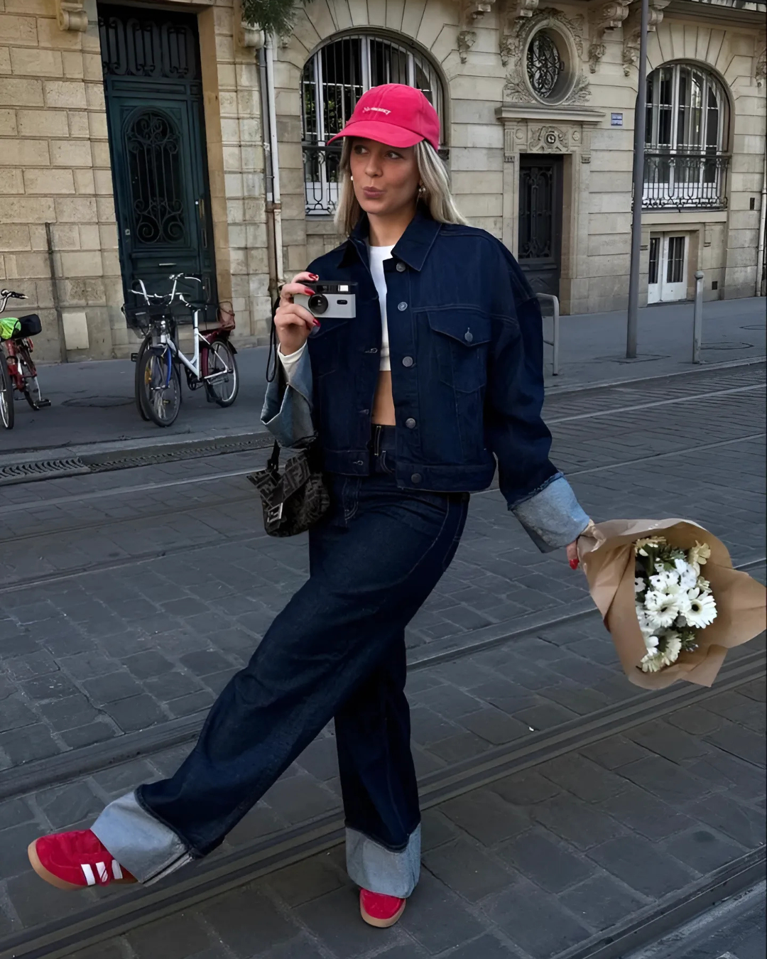 Denim Co-Ord Set | Women's Jacket and Wide-Leg Pants