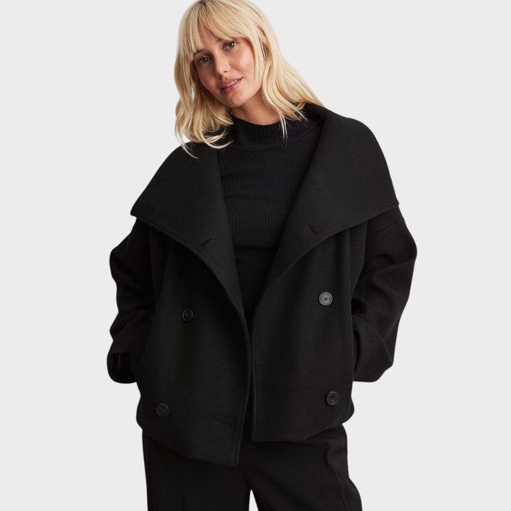 Effie | Elegant Long Wool Coat for Women