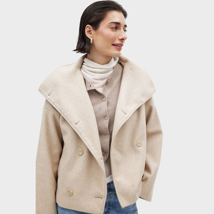 Effie | Elegant Long Wool Coat for Women