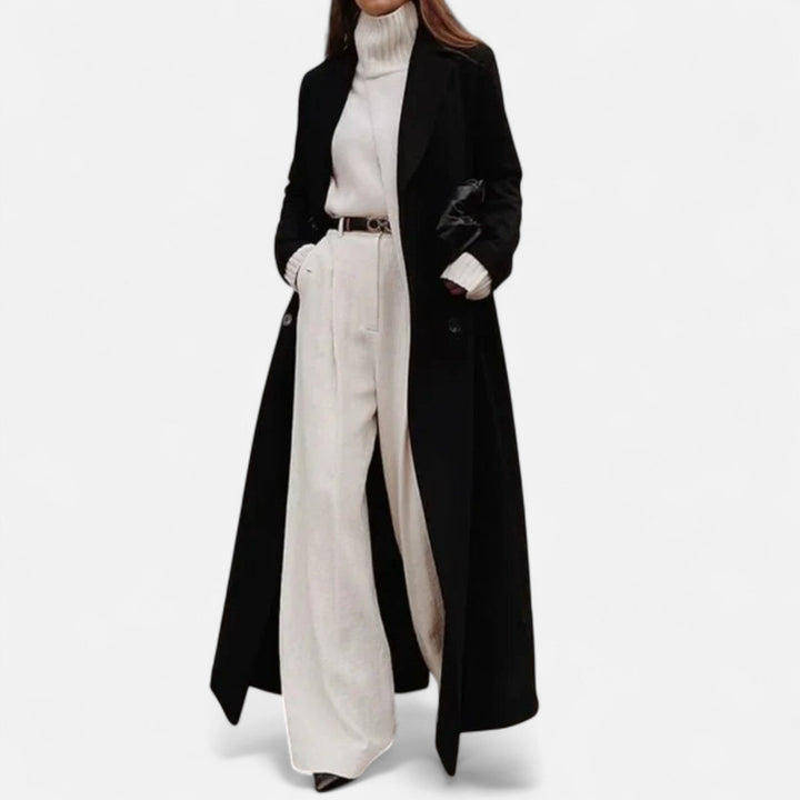 Elegant Maxi Coat | Women's Winter Coat with Collar