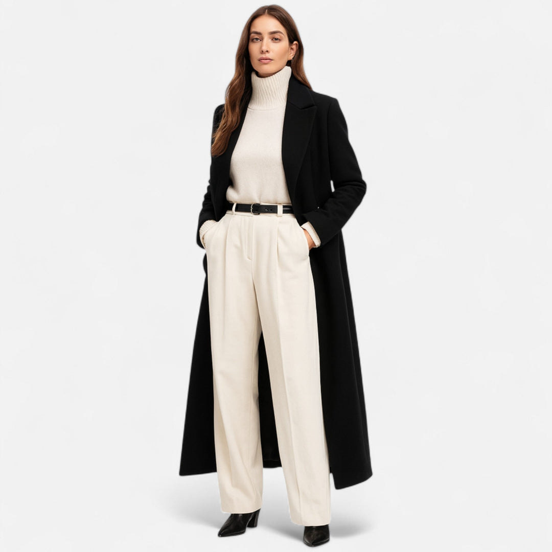 Elegant Maxi Coat | Women's Winter Coat with Collar