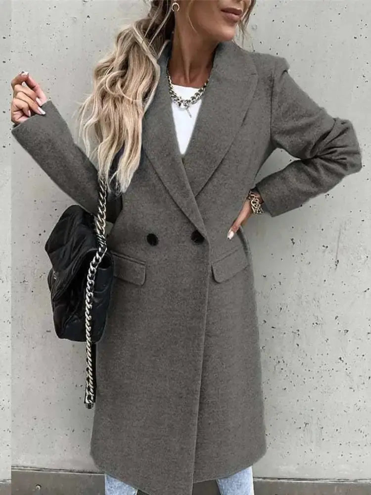 Elegant Camel Hair Trench Coat | Women’s Classic Outerwear