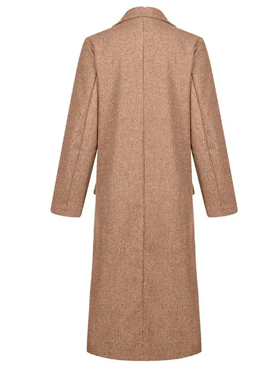 Elegant Camel Hair Trench Coat | Women’s Classic Outerwear