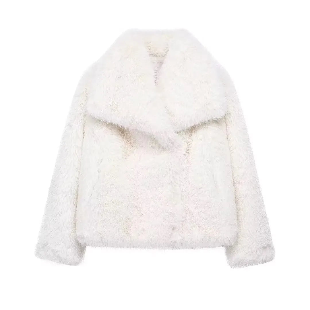Elegant Faux Fur Coat | Women's Winter Coat