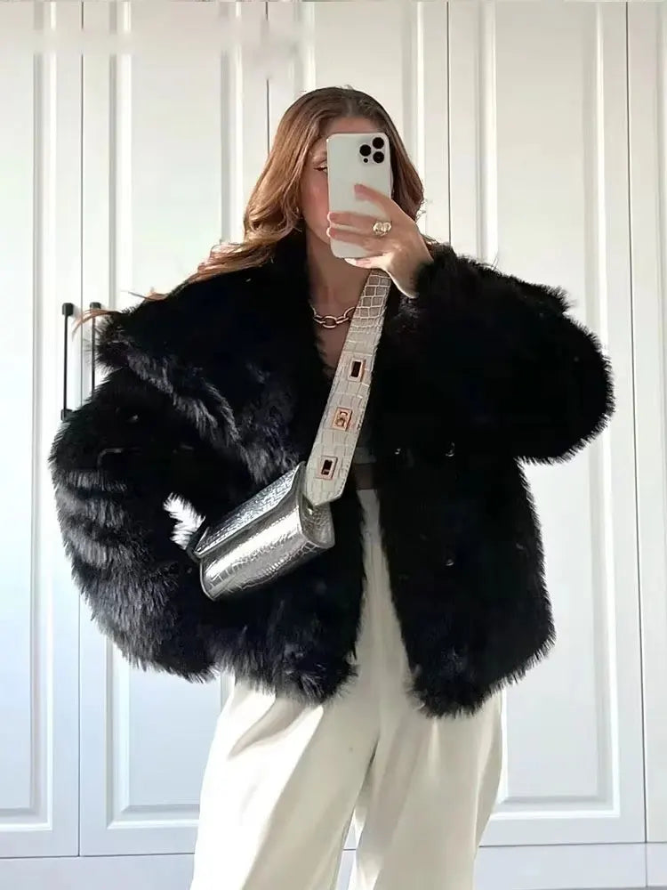 Elegant Faux Fur Coat | Women's Winter Coat