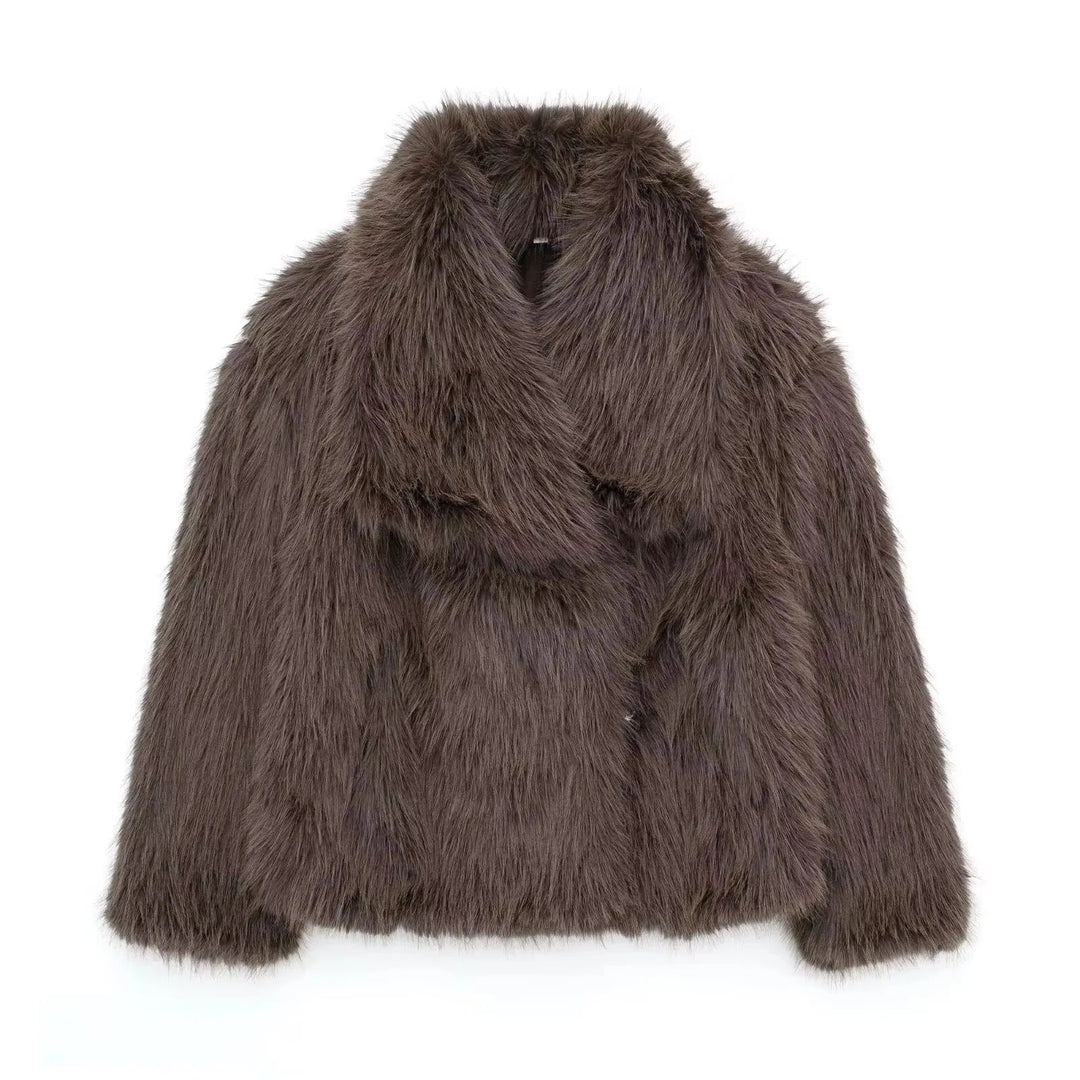 Elegant Faux Fur Coat | Women's Winter Coat