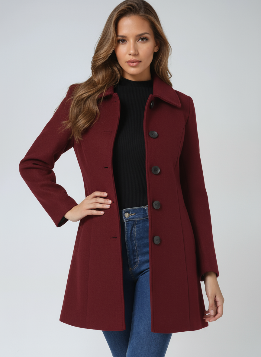 Elegant Fit and Flare Jacket | Women's Coats