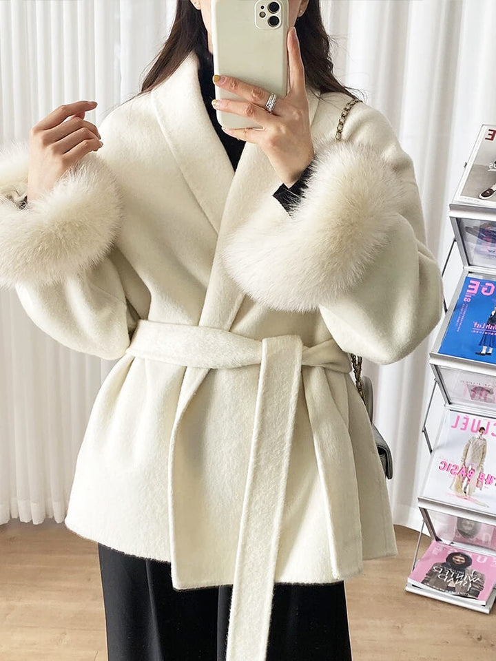 Elegant Women's Faux Fur Winter Coat | Short Coat