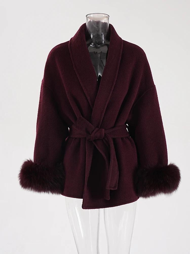 Elegant Women's Faux Fur Winter Coat | Short Coat