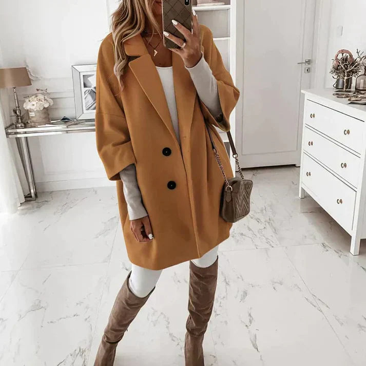 Elegant Long Women's Coat | Autumn and Winter Trench Coat