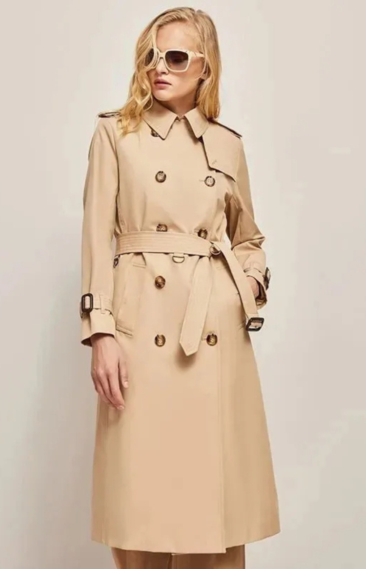 Elegant Long Women's Coat with Lapel Collar | Winter Coats