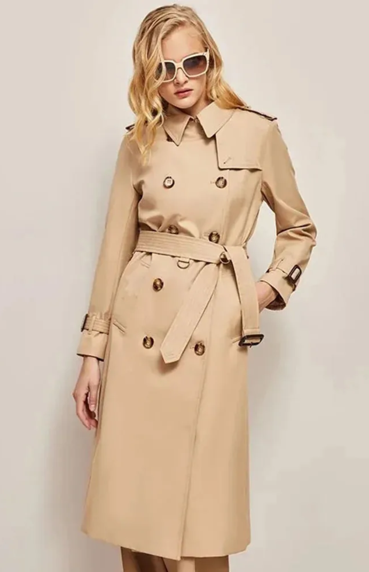 Elegant Long Women's Coat with Lapel Collar | Winter Coats
