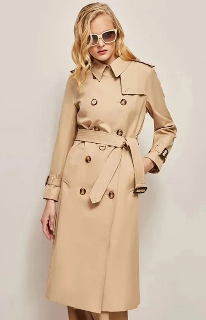 Elegant Long Women's Coat with Lapel Collar | Winter Coats