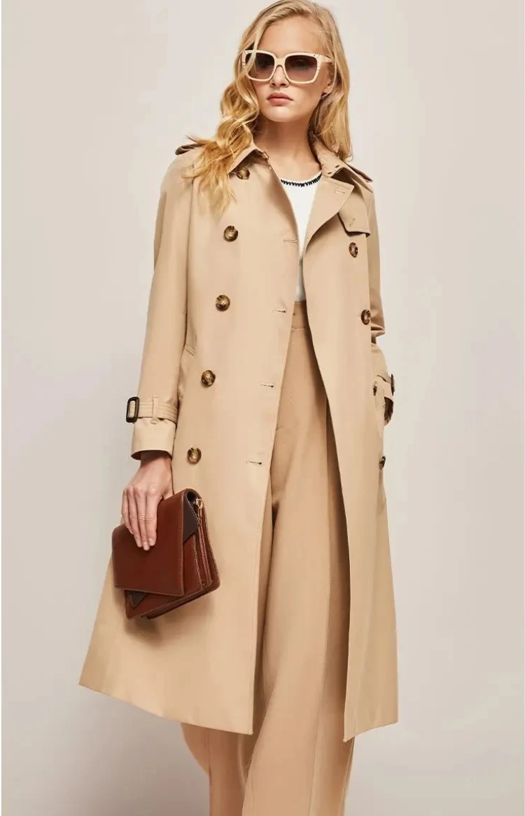Elegant Long Women's Coat with Lapel Collar | Winter Coats
