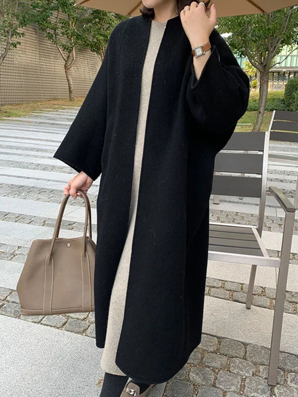 Elegant Long Wool Coat for Women | Fashion Outerwear