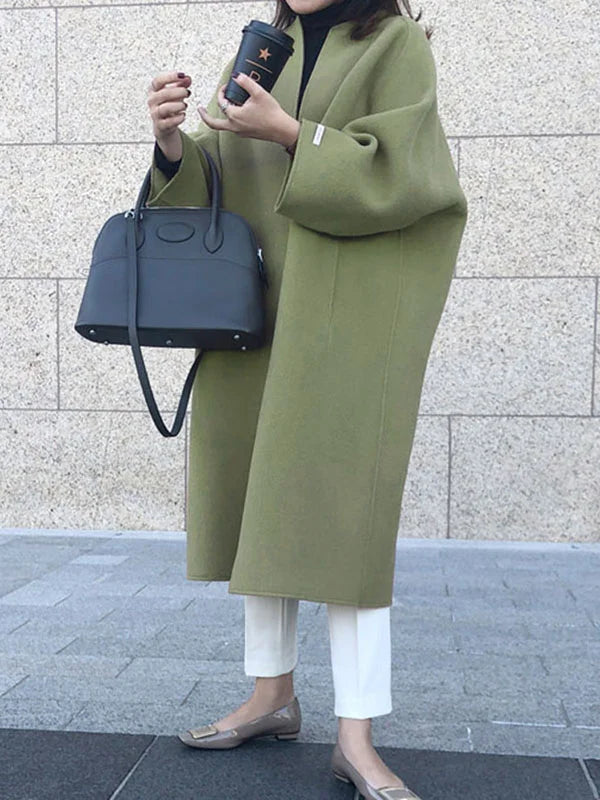 Elegant Long Wool Coat for Women | Fashion Outerwear