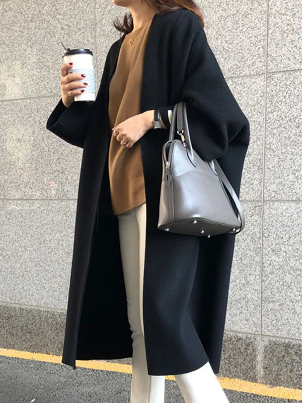 Elegant Long Wool Coat for Women | Fashion Outerwear