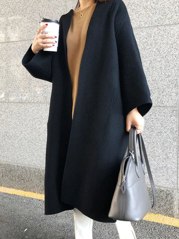 Elegant Long Wool Coat for Women | Fashion Outerwear