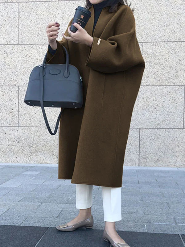Elegant Long Wool Coat for Women | Fashion Outerwear