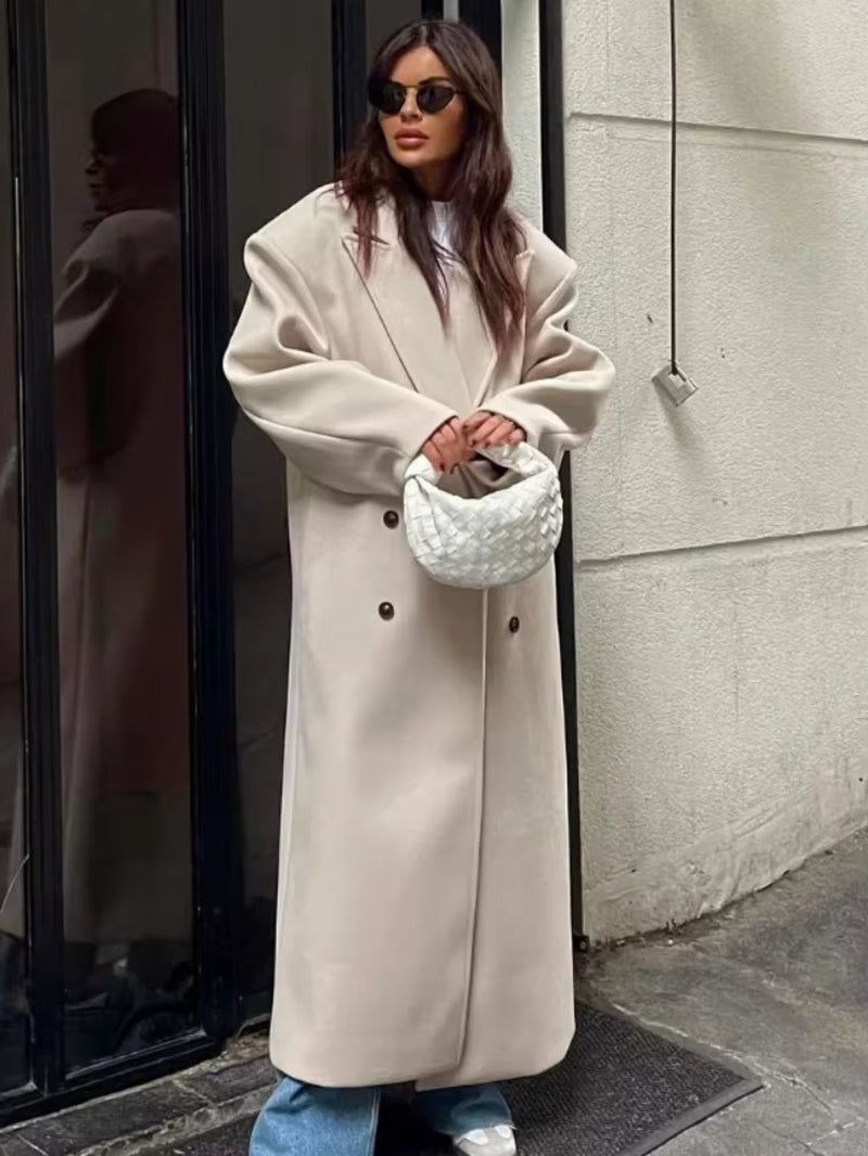 Elegant Oversized Trench Coat Women | Stylish Long Jacket