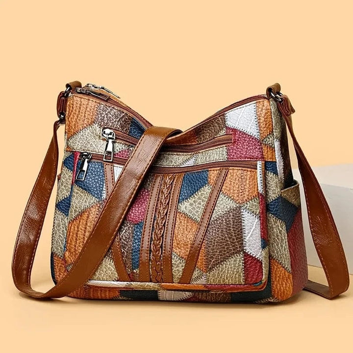 Elegant Patchwork Shoulder Bag | Shoulder Bags for Women