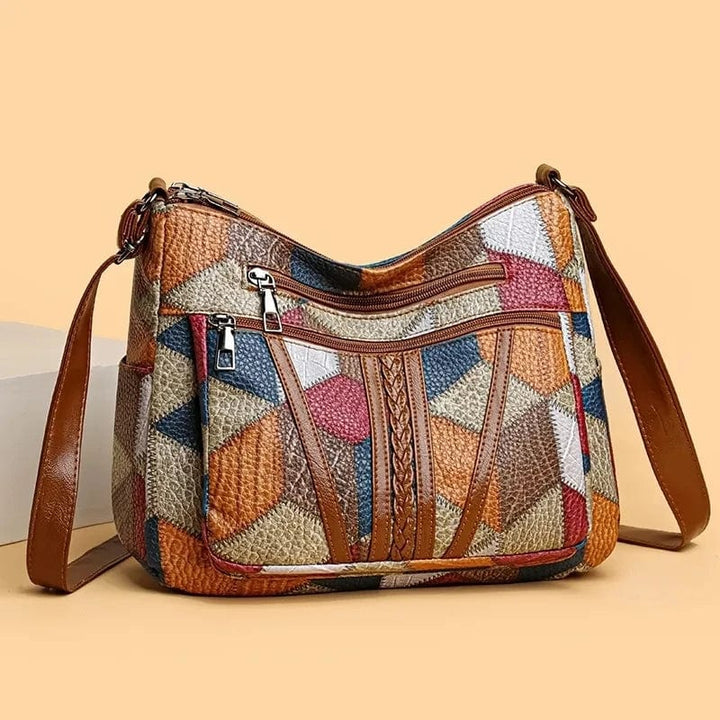 Elegant Patchwork Shoulder Bag | Shoulder Bags for Women