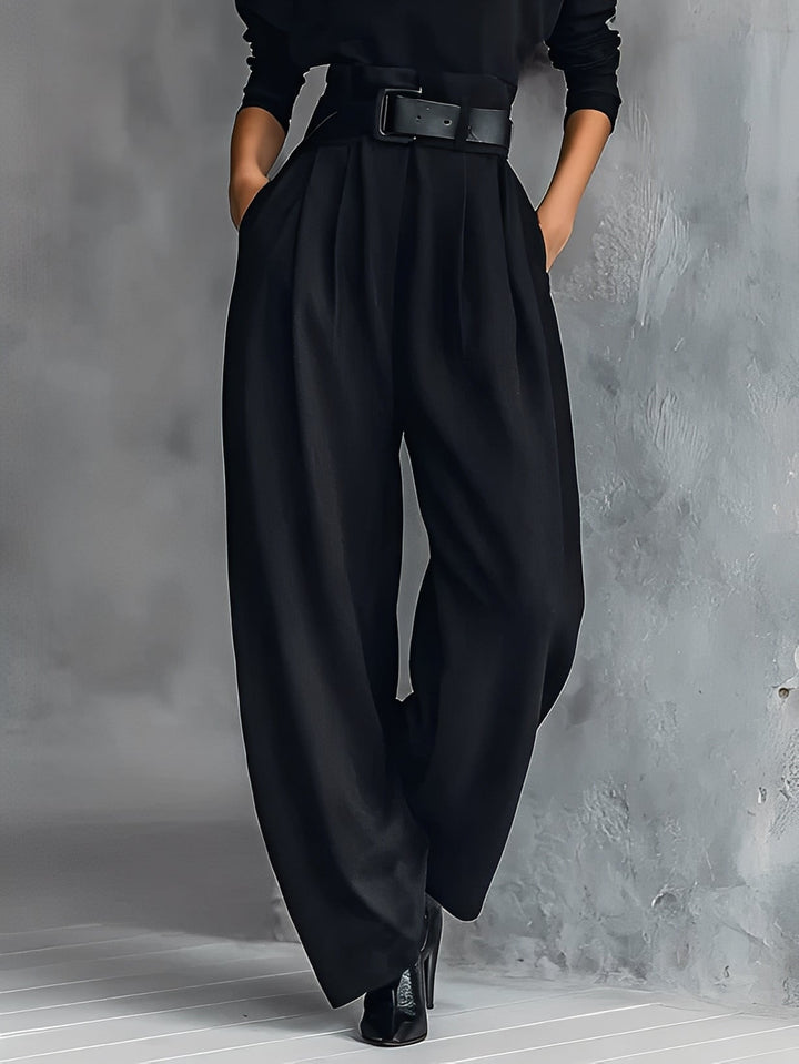 Elegant Turtleneck & Straight Trousers Set | Women's Fashion