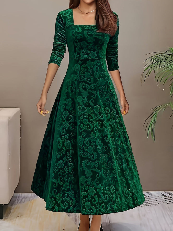 Elegant Long Sleeve Maxi Dress | Women's Cocktail Dress