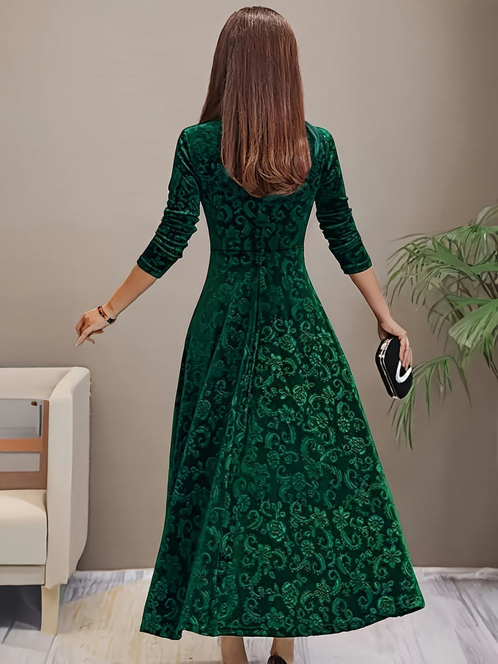 Elegant Long Sleeve Maxi Dress | Women's Cocktail Dress