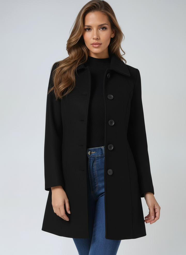 Elegant Women's Coat | Fit and Flare Jacket