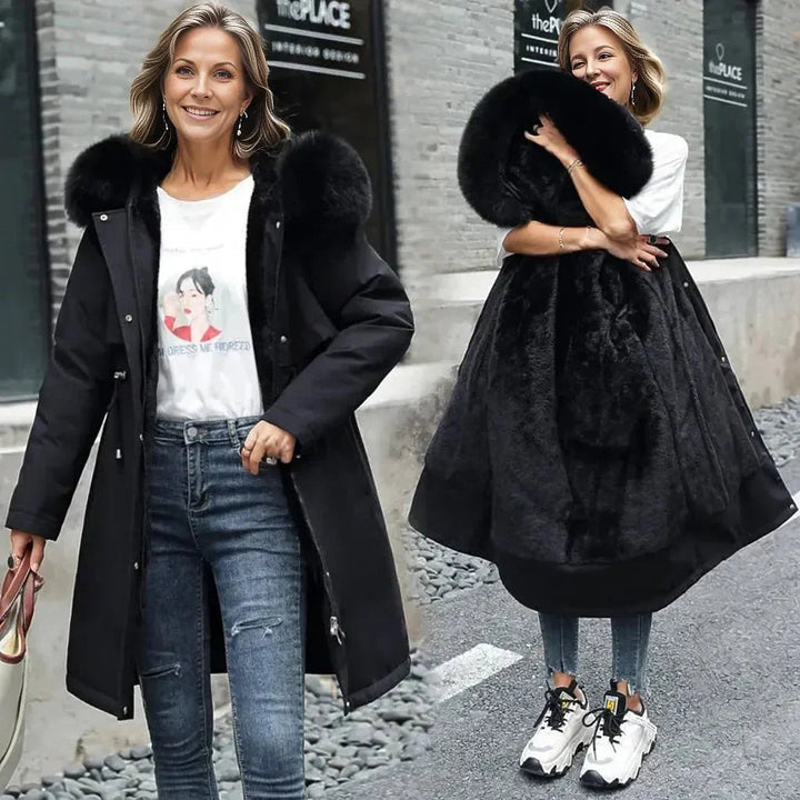 Elegant Women's Faux Fur Winter Coat | Outerwear