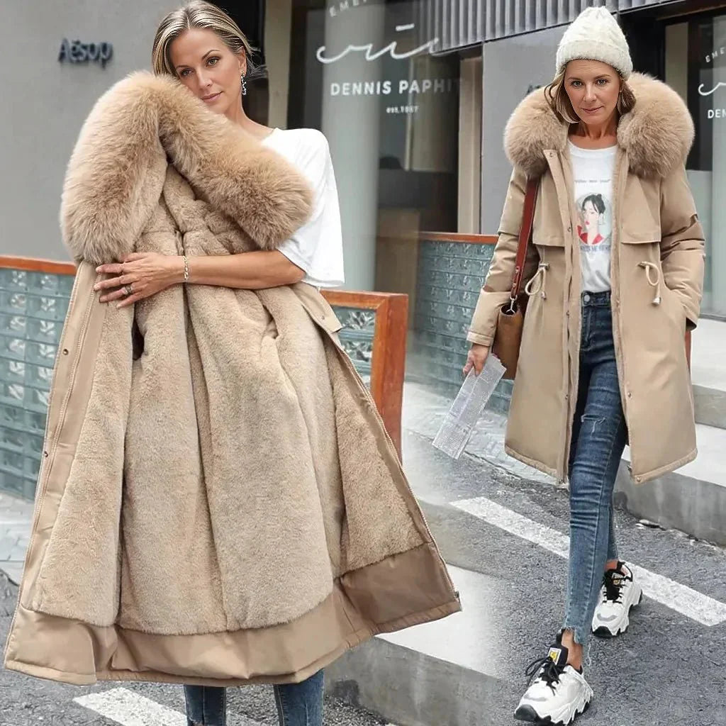 Elegant Women's Faux Fur Winter Coat | Outerwear