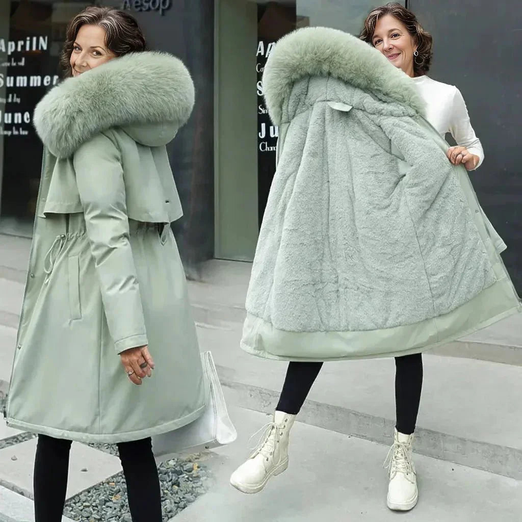Elegant Women's Faux Fur Winter Coat | Outerwear