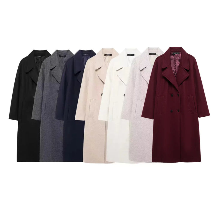 Elegant Women's Long Coat | Autumn Fashion Outerwear