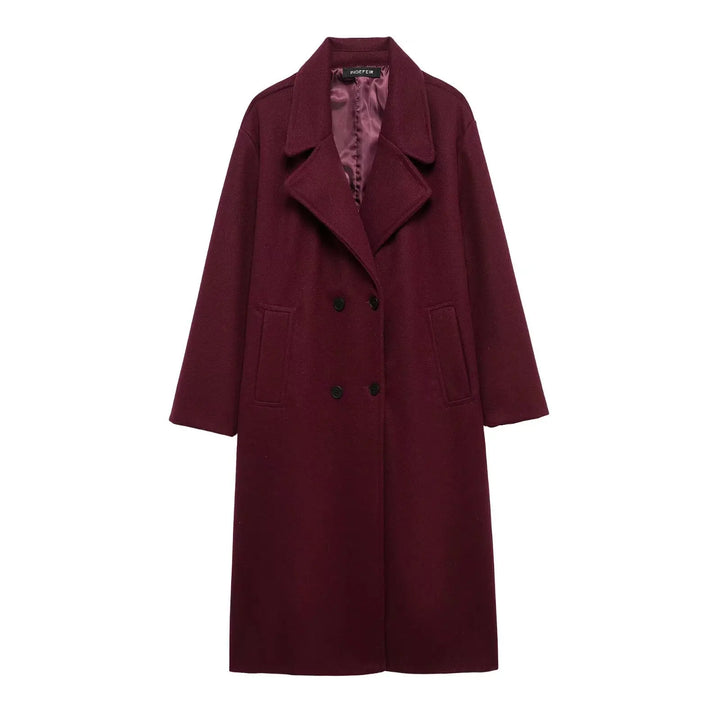Elegant Women's Long Coat | Autumn Fashion Outerwear