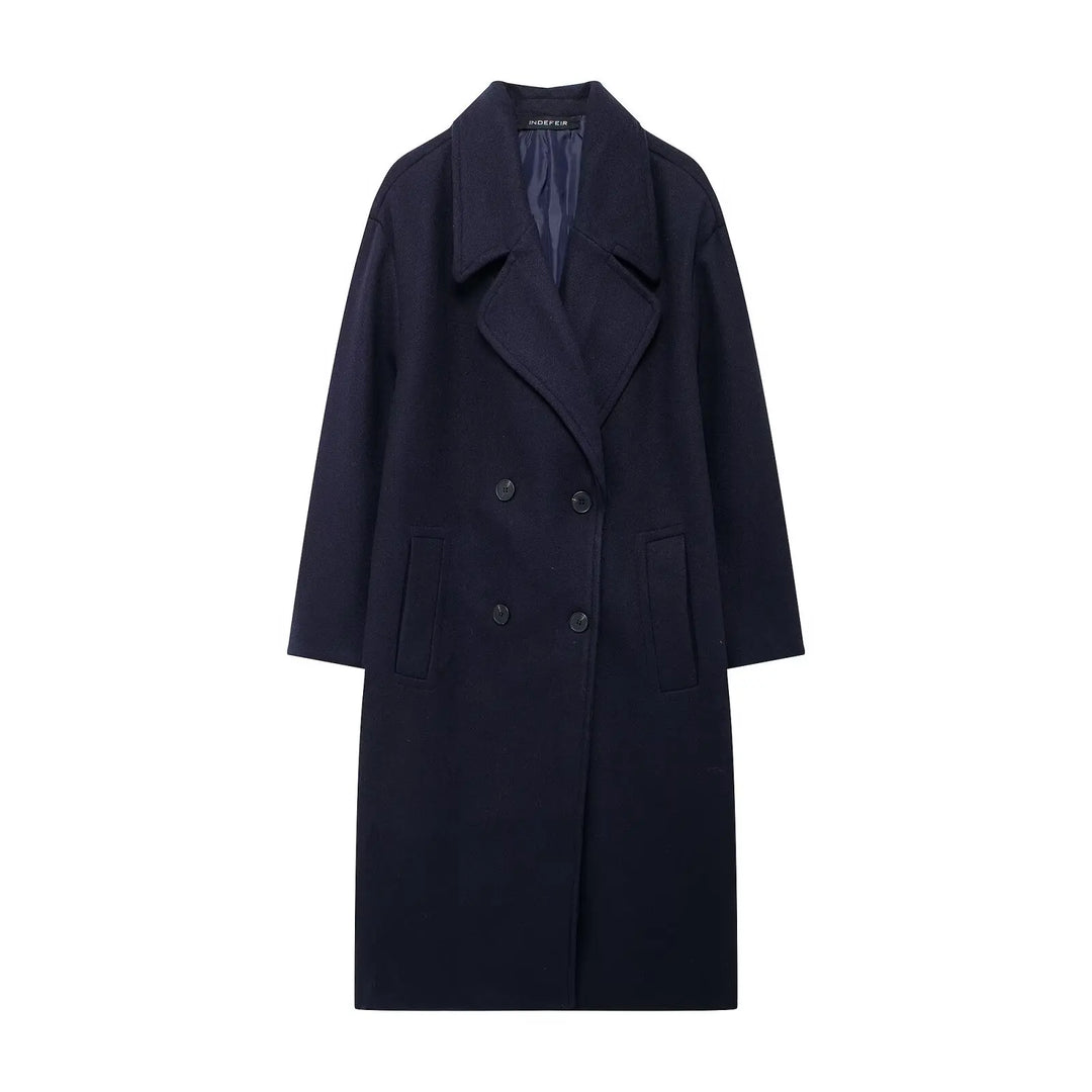 Elegant Women's Long Coat | Autumn Fashion Outerwear