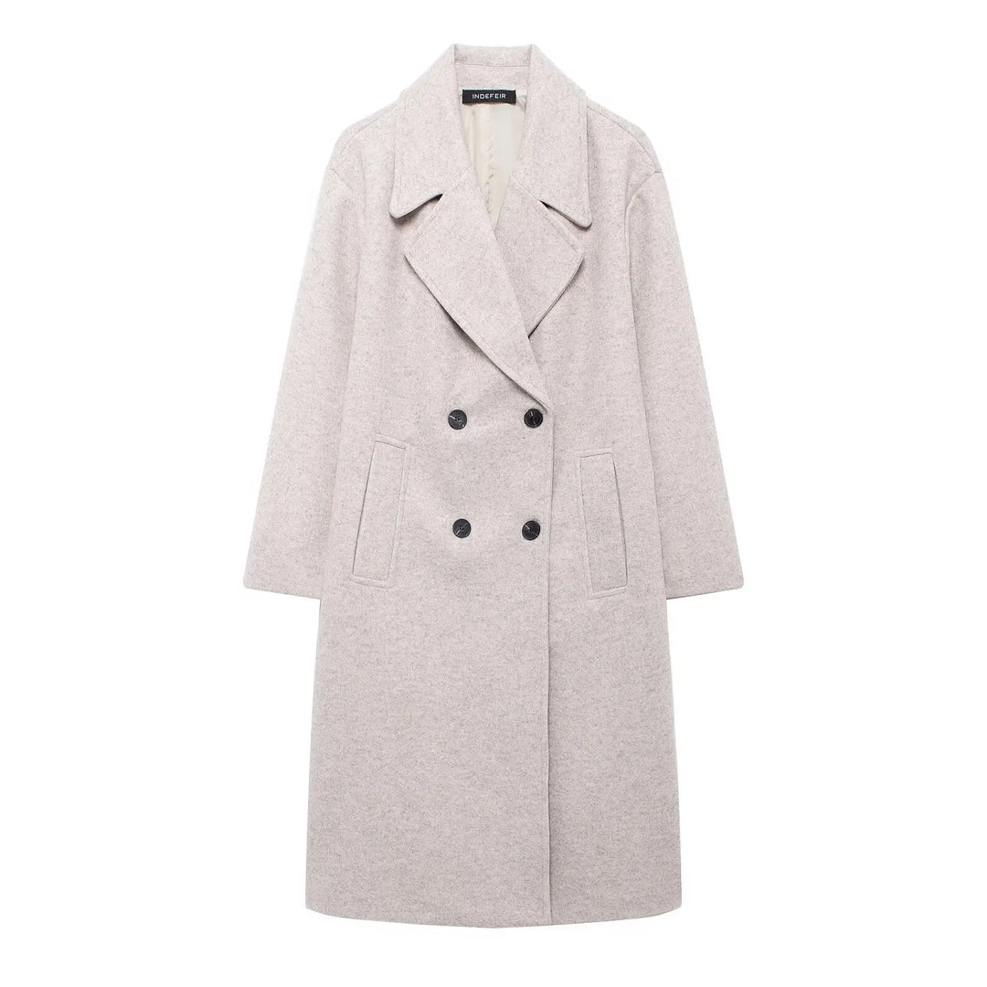 Elegant Women's Long Coat | Autumn Fashion Outerwear