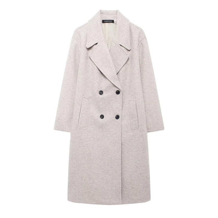 Elegant Women's Long Coat | Autumn Fashion Outerwear
