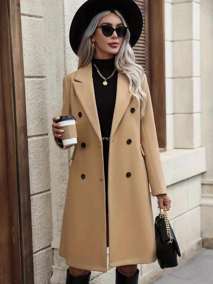 Elegant Women's Trench Coat | Double-Breasted Classic Fit