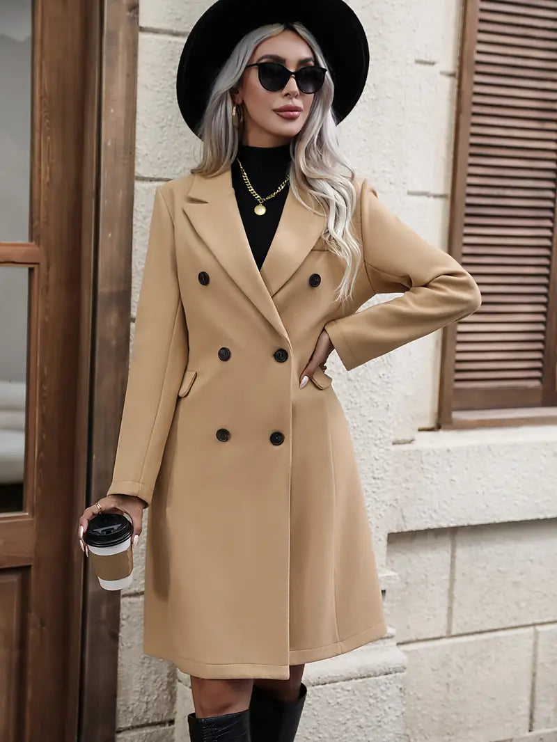 Elegant Women's Trench Coat | Double-Breasted Classic Fit
